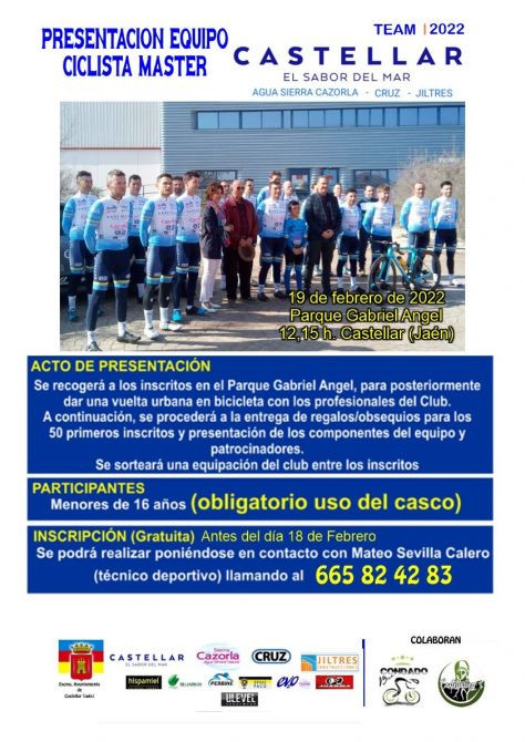 cartel presentación equipo ciclista Mariscos Castellar