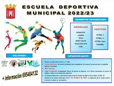 Curso 2022-23 de la Escuela Municipal de Deportes.